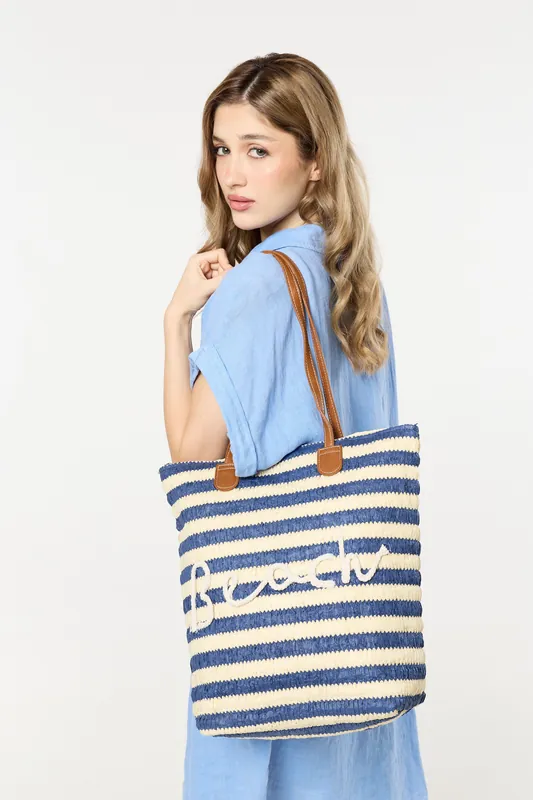 Beach Stripe Tote Bag - Liquorish