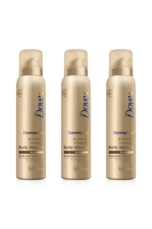 Self Tan 'Body Mousse' for Fair/Medium Skin, 3x150ml - Dove