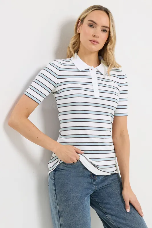 Tall Stripe Polo Top - Long Tall Sally