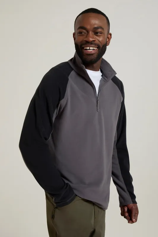 Ashbourne Micro Fleece Sweater Camping Hiking Warm Top - Mountain Warehouse