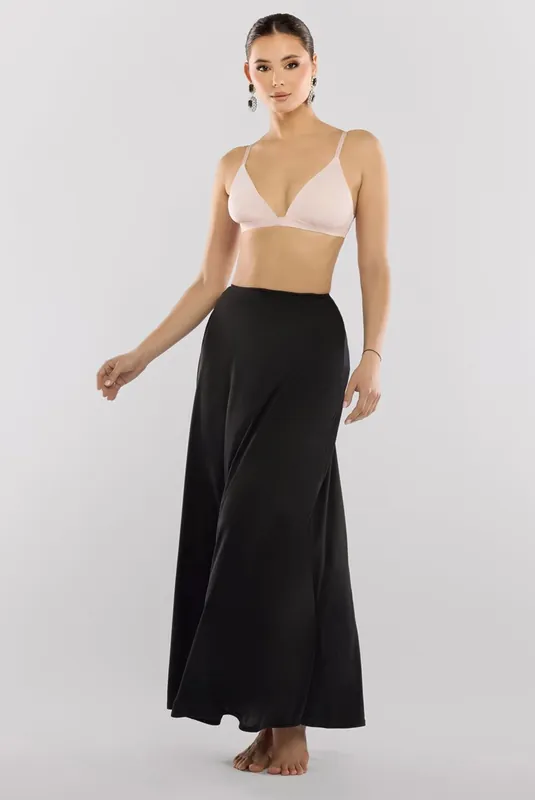 Jersey Lining Maxi Skirt - Goddiva