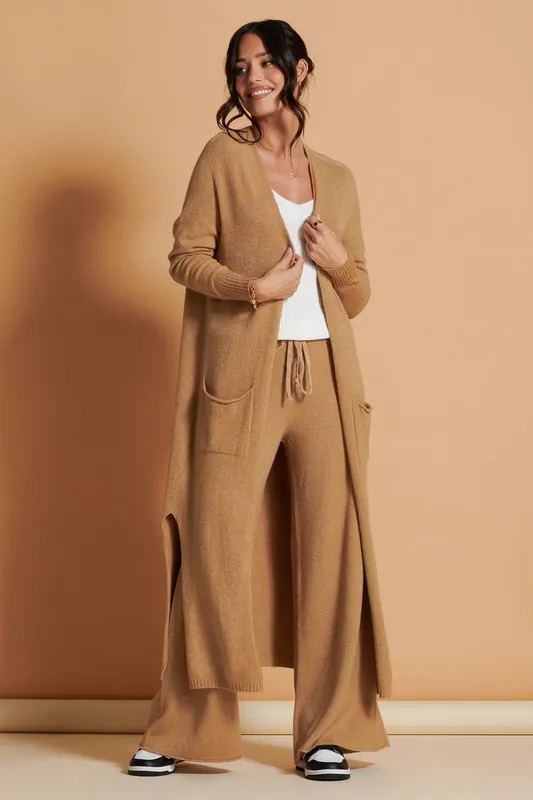 Wide Leg Soft Knit Trousers - Jolie Moi