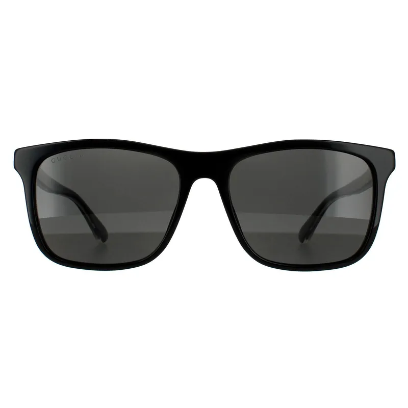 Rectangle Black Grey Polarized Sunglasses - Gucci