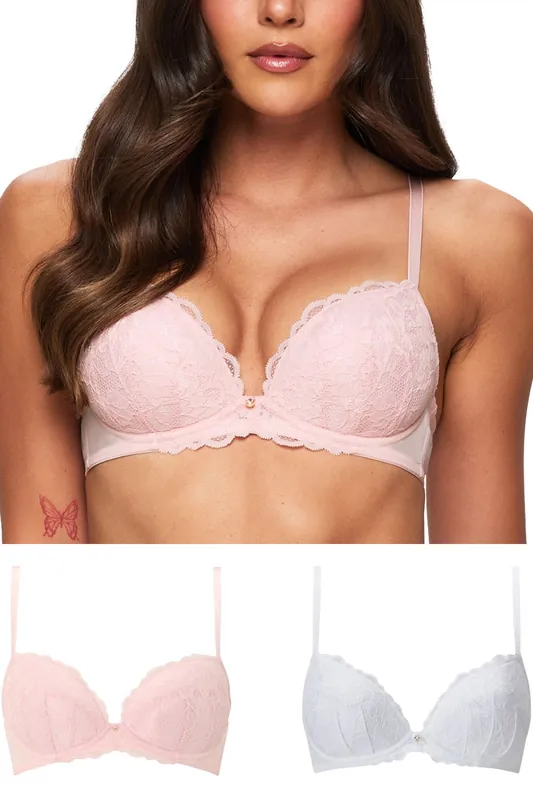 Sexy Lace Padded Plunge 2 Pack - Ann Summers