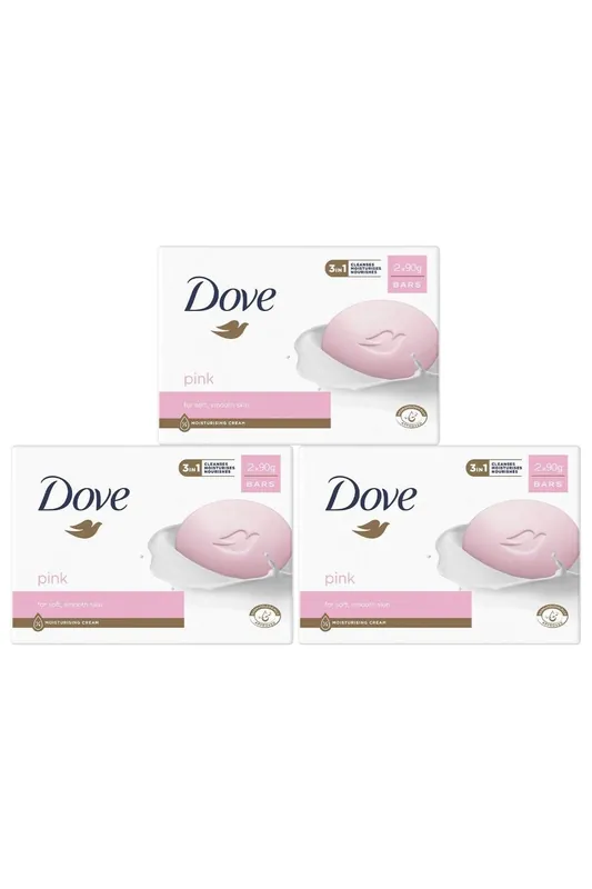 Pink Moisturising Beauty 'Cream Bar', 90g, 3pk - Dove