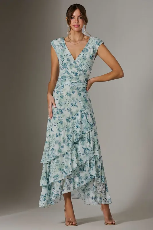 Sleeveless Ruffle Midi Dress - Jolie Moi