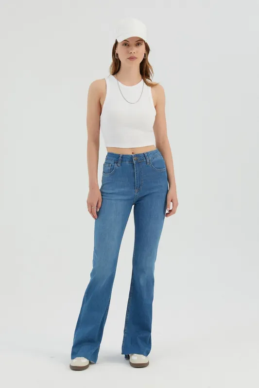 High Waist Flare Jeans - Hiccup