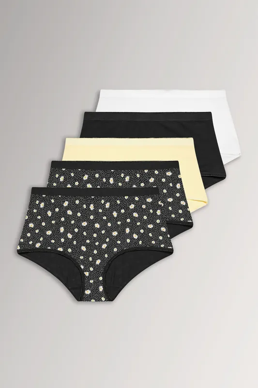5 Pack Daisy Full Briefs - Yours