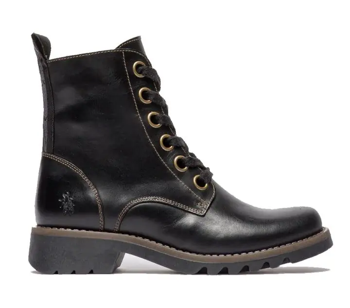 RAGI539 Casual Rug Leather Lace-up Ankle Boots