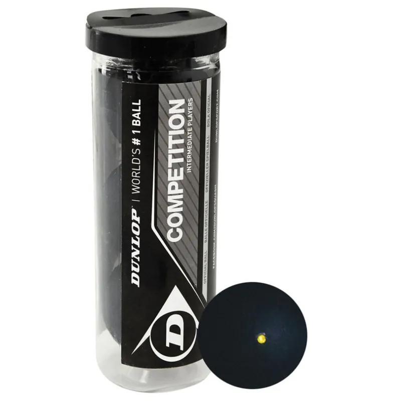 Competition Squash Balls (Pack of 3) - Dunlop