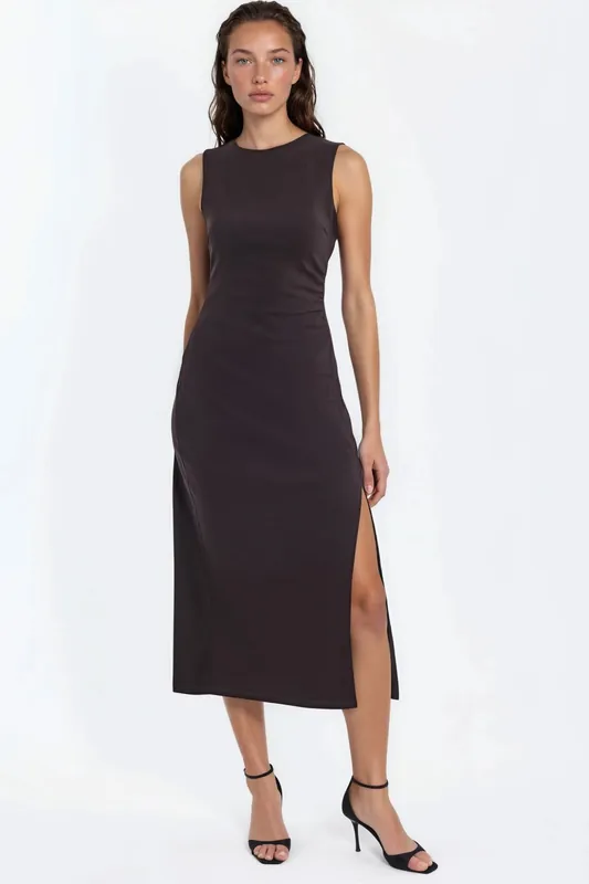 Sleeveless Bengaline Midi Dress - Hiccup