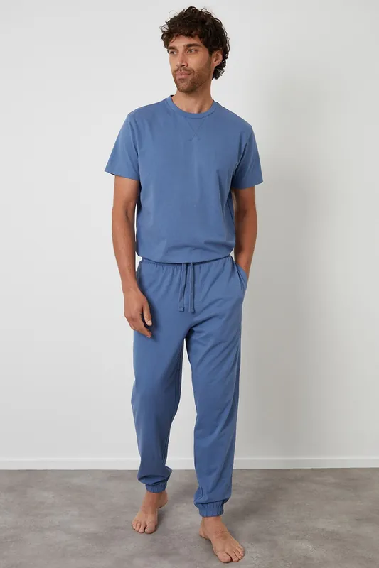 Peached Cotton Short Sleeve Pyjama Set - Threadbare