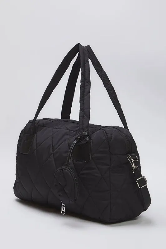 Quilted Nylon Tote Bag with Detachable Purse - WOVCOR