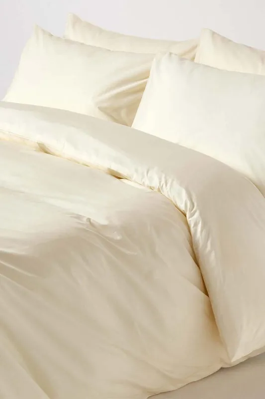 Egyptian Cotton Duvet Cover with Pillowcase, 200 TC - Homescapes