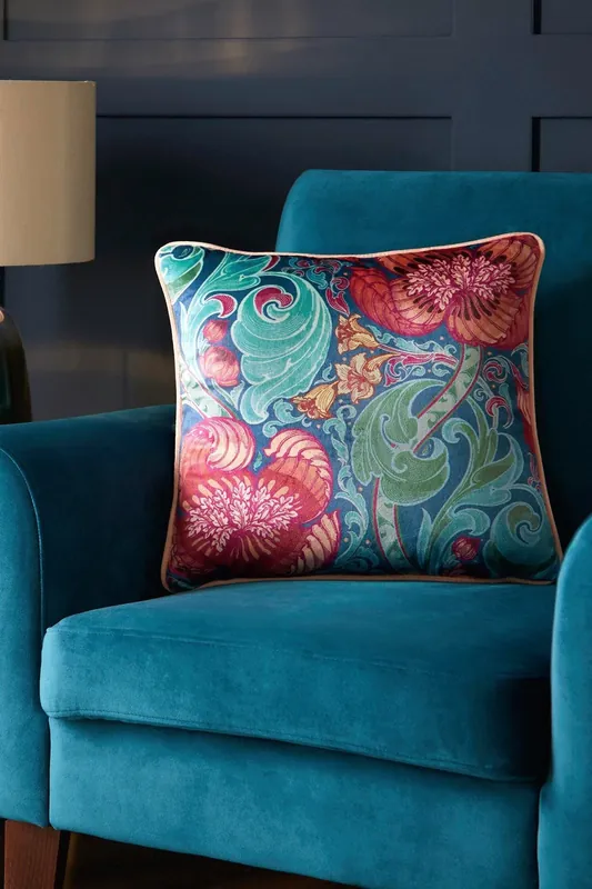'Down the Dilly' Soft Touch Velvet Filled Cushion - Laurence Llewelyn-Bowen