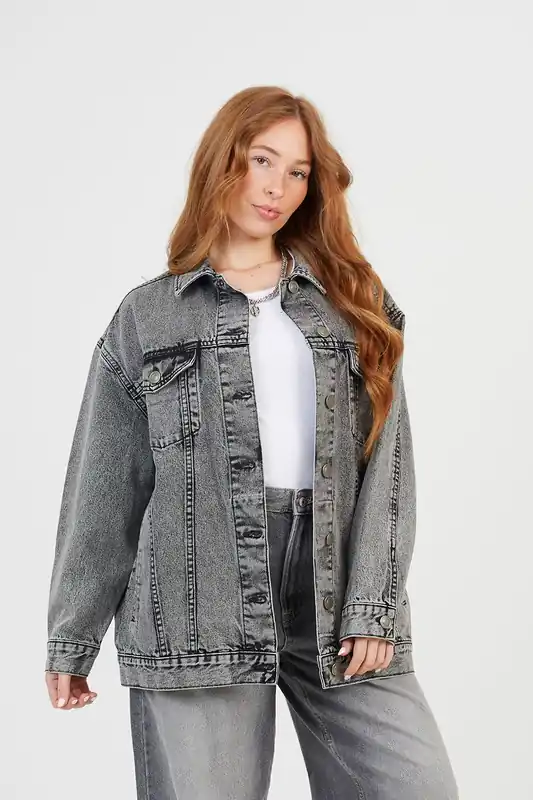 Oversized Denim Jacket - Brave Soul