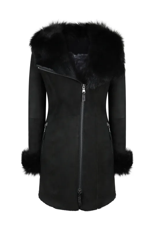 Toscana Sheepskin Suede Hood Jacket - TruClothing