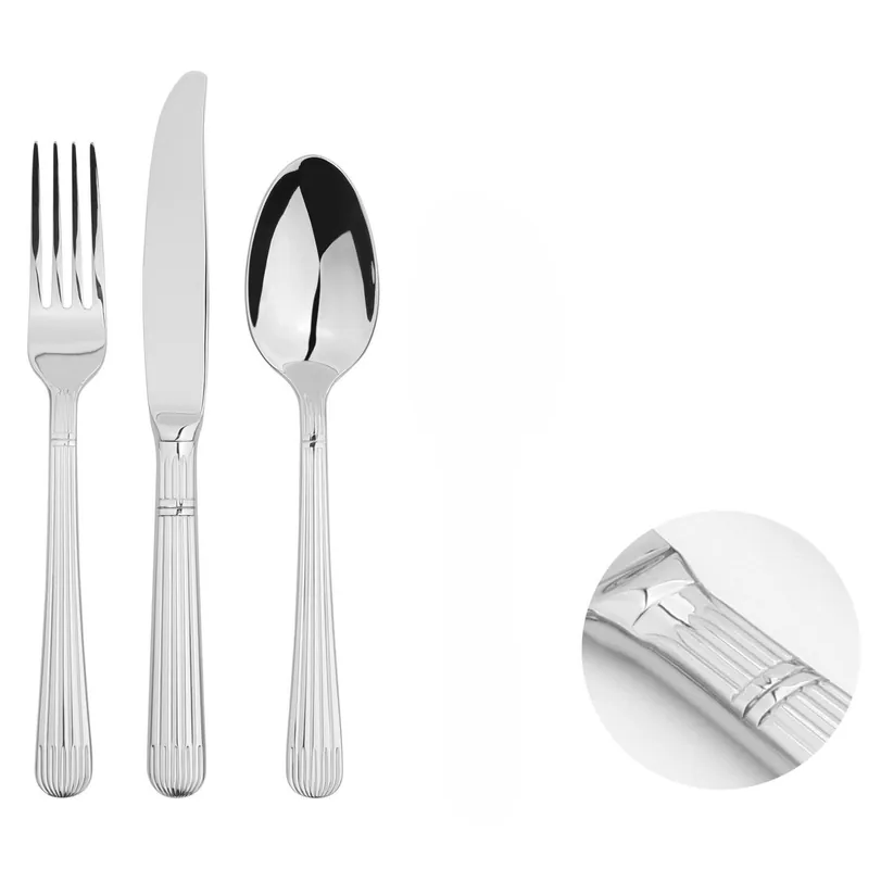 Cutlery Sets Stainless Steel 18/8 Catering Papyrus 12pc Set - Glim & Glam