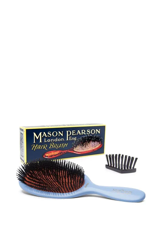 Extra Large Pure Bristle Hair Brush Blue - Mason Pearson
