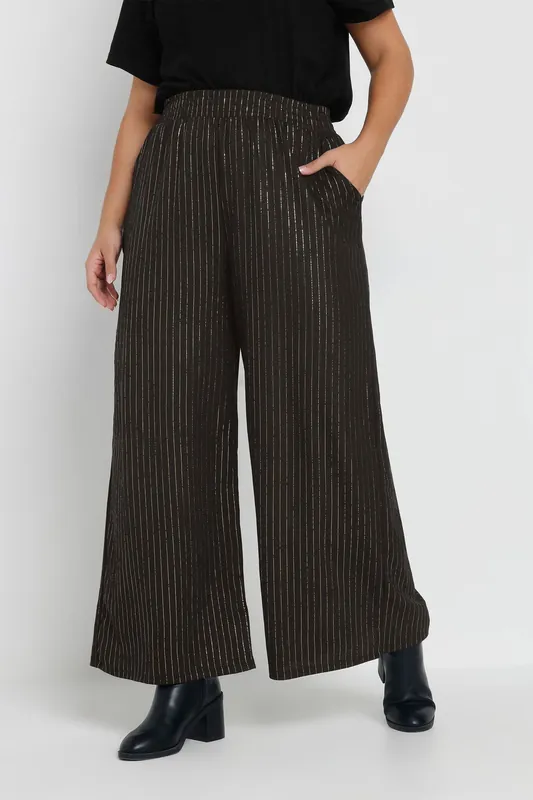 Foil Wide Leg Trousers - Yours