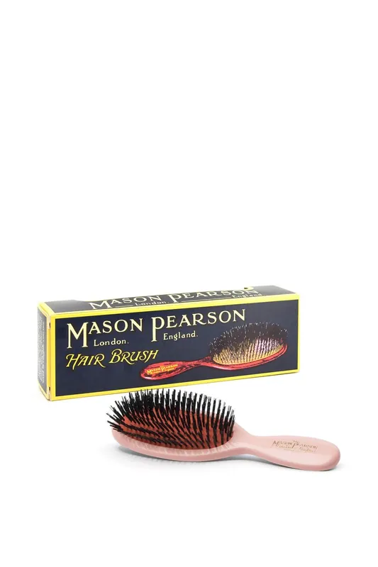 Pocket Pure Bristle Hair Brush Pink - Mason Pearson