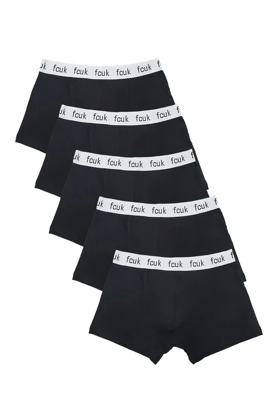 5 Pack FCUK Cotton Stretch Boxers - French Connection