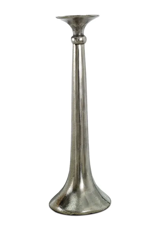 Aluminium Skirt Metal Candlestick - 44 cm Tall