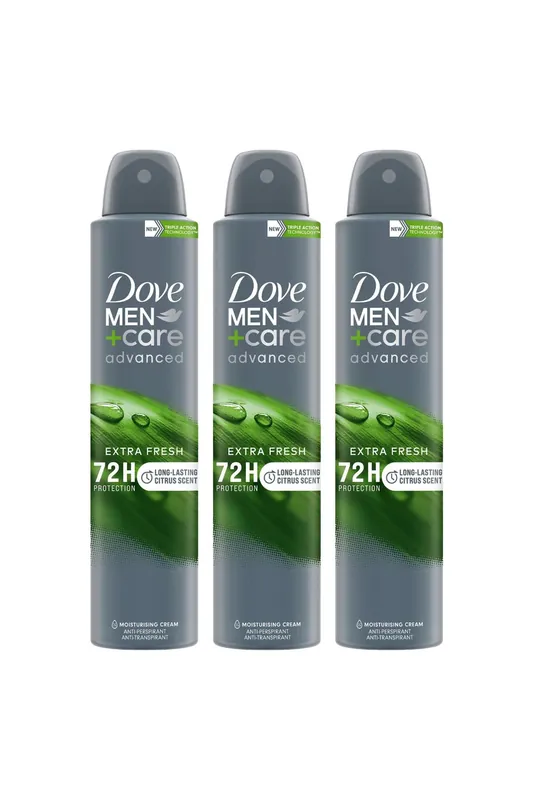 3x 'Anti-Perspirant' Men+Care Extra Fresh Deo, 200ml