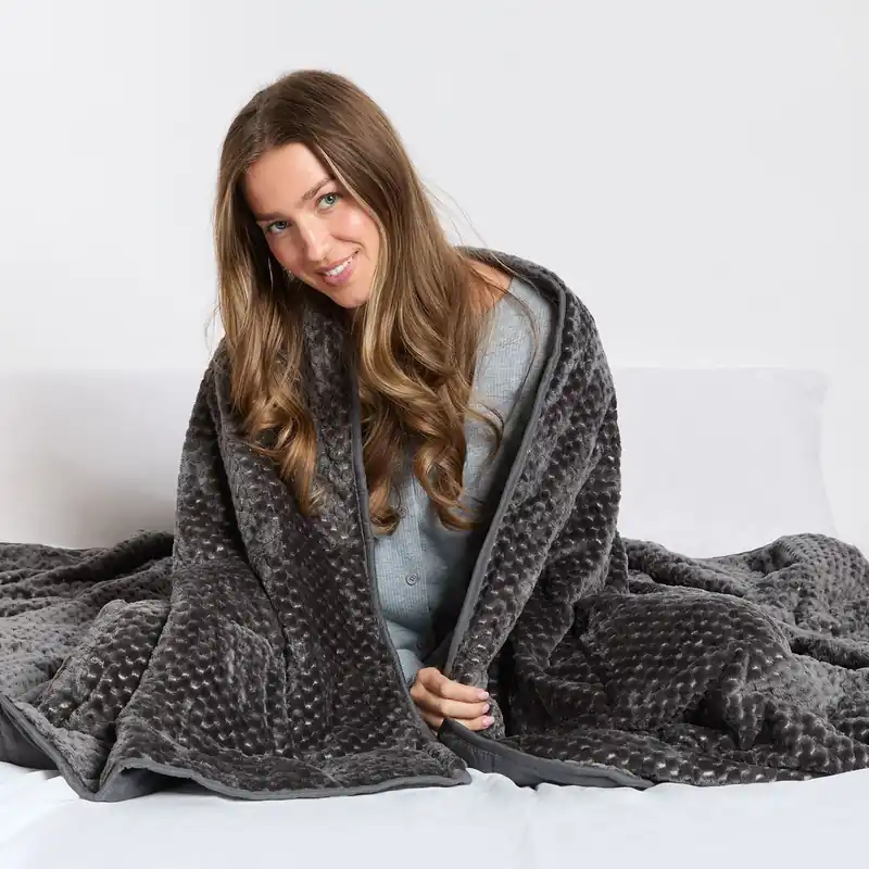 Waffle Fleece Soft Warm Weighted Blanket - 8kg