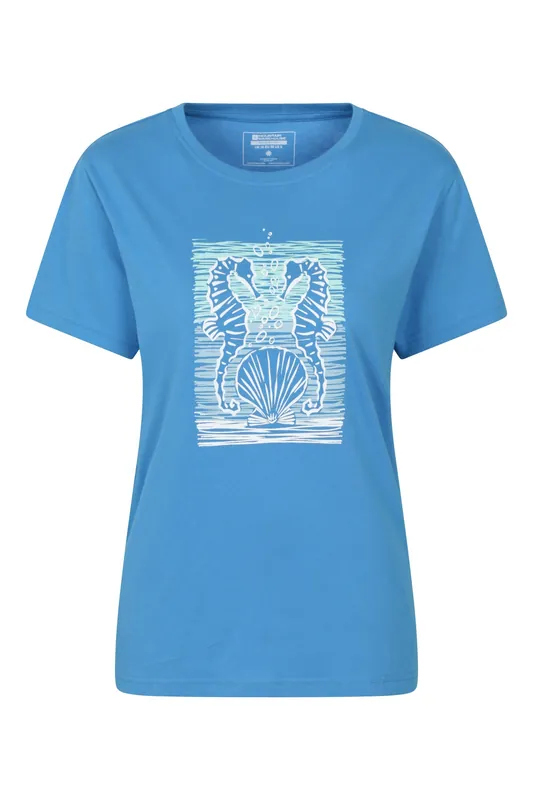 Seahorse' Soft Lightweight Casual Short Sleeve Relaxed Fit T-Shirt