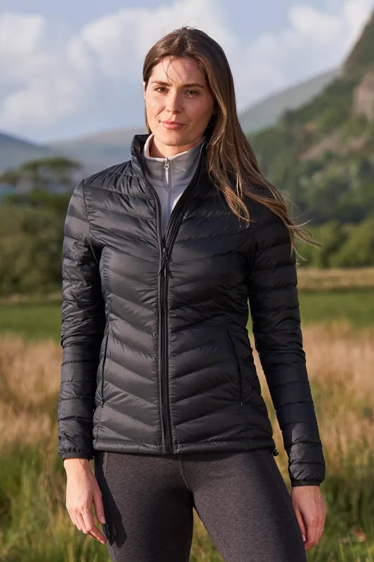 Waterproof Insulated Warm Full Zip Padded Featherweight Down Jacket - Mountain Warehouse