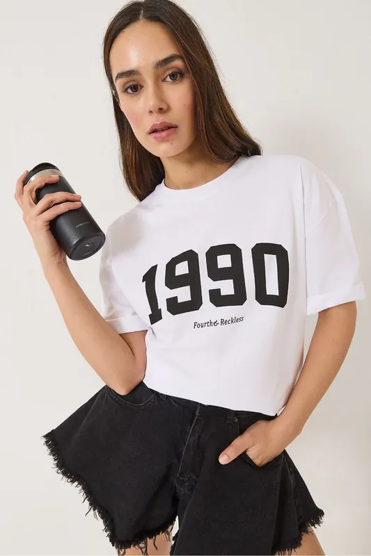 Oversized Printed Crew Neck T-Shirt