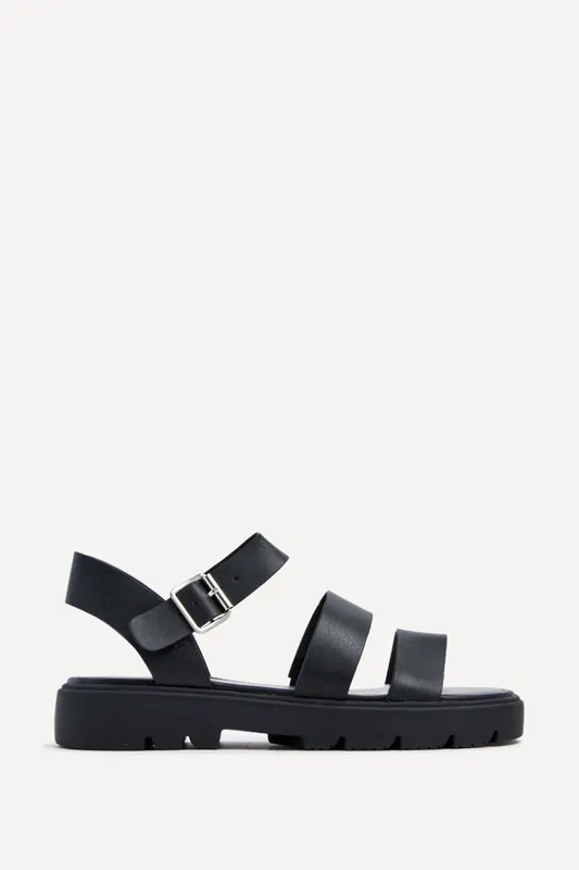 Ramona Black Gladiator Sandals - Linzi