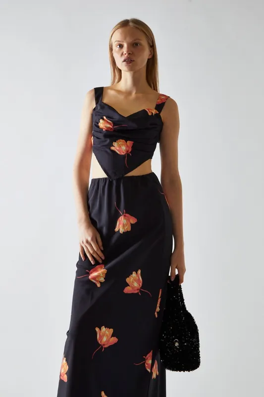 Hanky-Hem Tie-Back Crop-Top