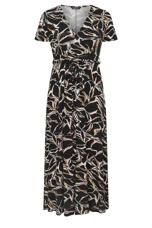 Abstract Wrap Maxi Dress - Yours