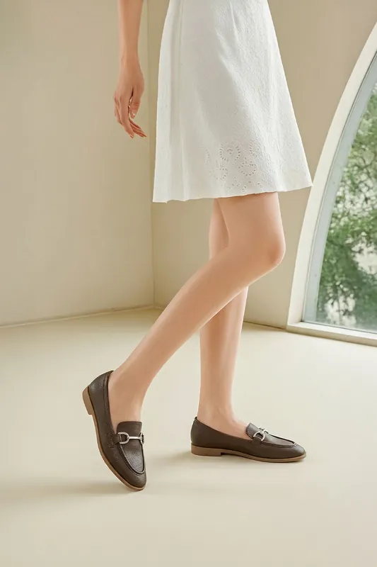 Slip-On PU Leather Horsebit Loafers