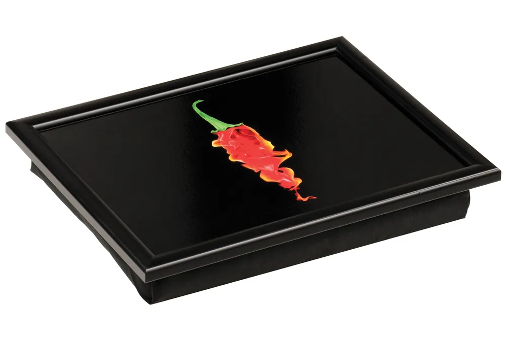 Lightweight Flaming Chilli Lap Tray, Durable Constructed Serving Tray For Bedroom, Versatile Kitchen Tray - Orsina