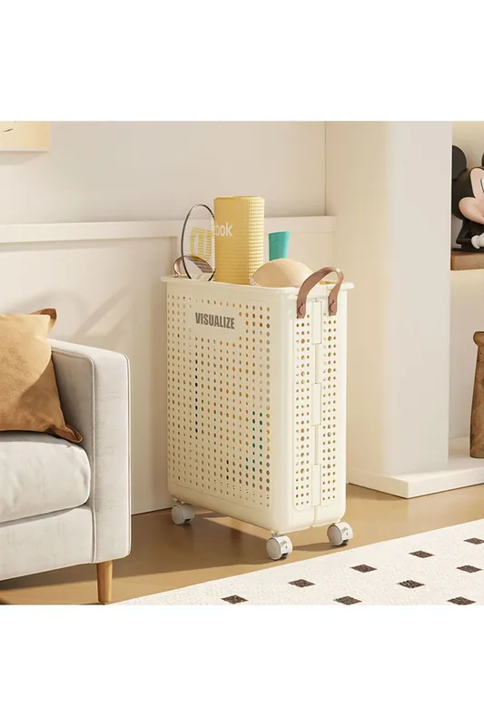 Foldable Laundry Basket with Wheels - H&O Direct