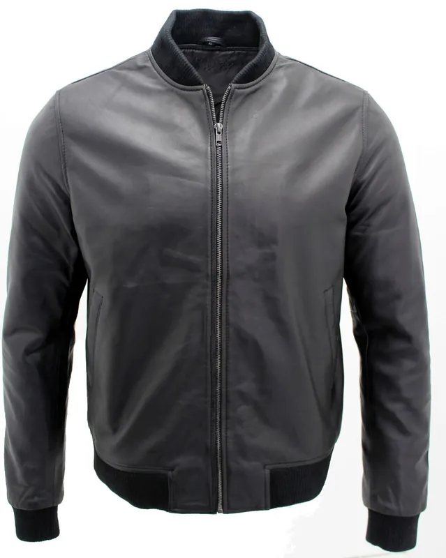 Varisty Leather Bomber Jacket - Infinity Leather