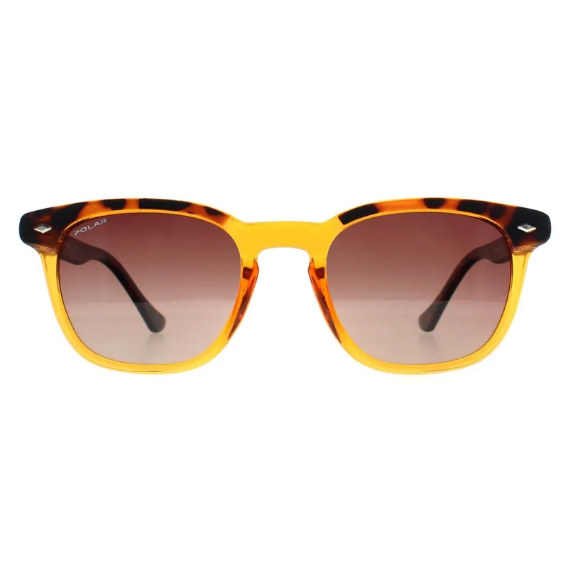 Rectangle Shiny Crystal Honey Havana Brown Polarized 362