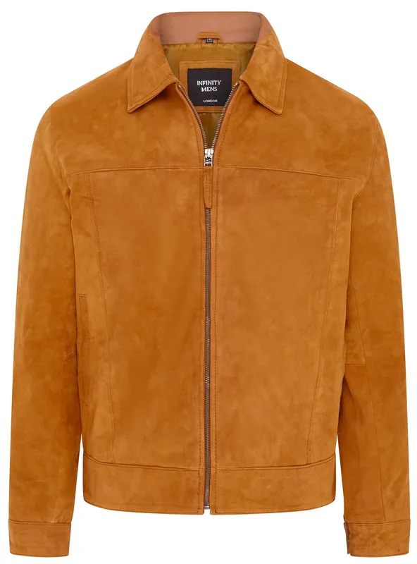 Retro Classic Suede Leather Harrington Biker Jacket - Bryne