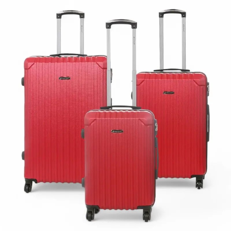 Hard Shell ABS 8 Wheels Luggage Travel Cabin Suitcase Set - Infinity Leather