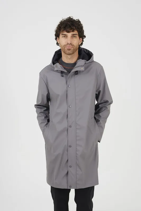 Rubberised Hooded Parka Style Jacket - Brave Soul