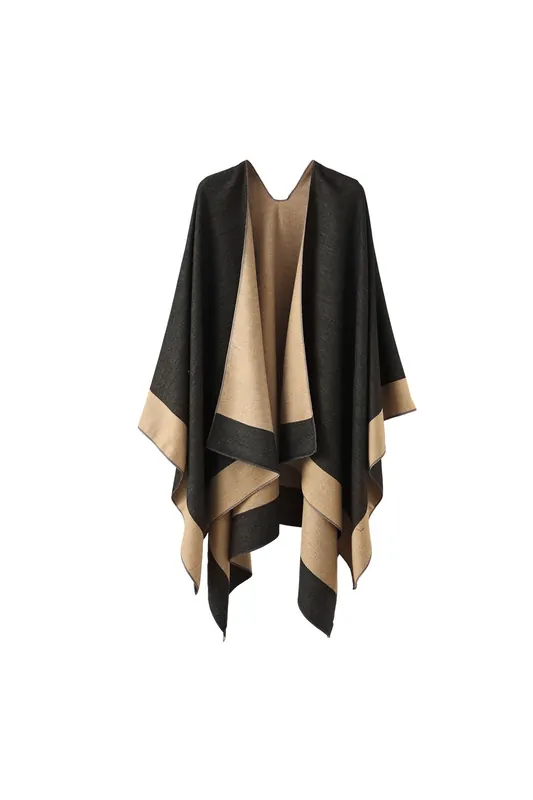 Reversible Oversized Open Front Shawl Wrap - MODISHION