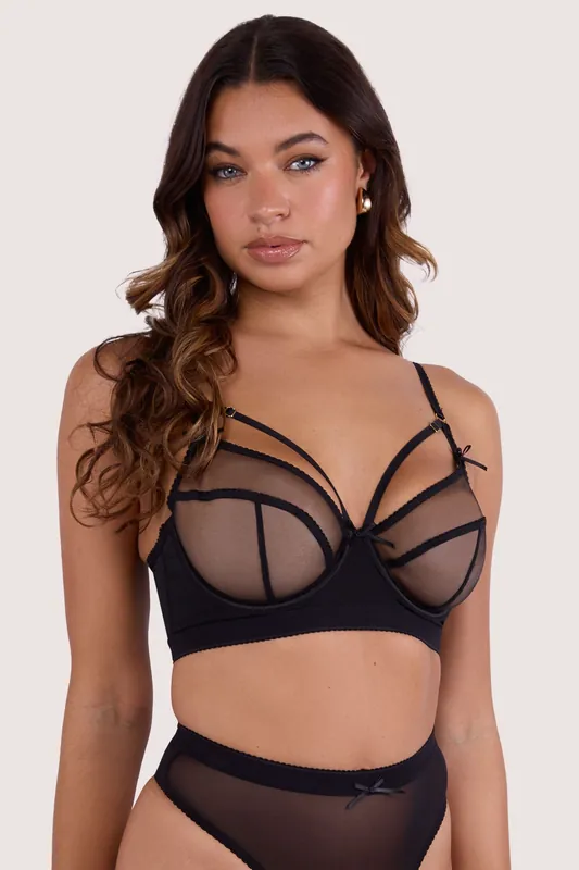 Josie Black Mesh D+ 'Bra' - Playful Promises