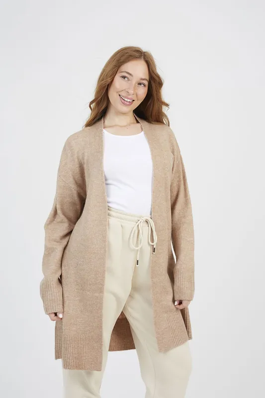 Longline Dropped Shoulder Cardigan - Brave Soul