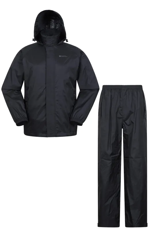 ’Pakka’ Lightweight Adjustable Hood IsoDry Jacket & Overtrousers Set - Mountain Warehouse