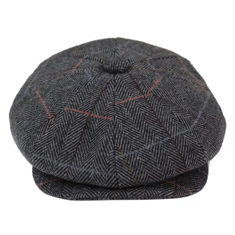 Peaky Blinders Herringbone Flat Hat - Infinity Leather