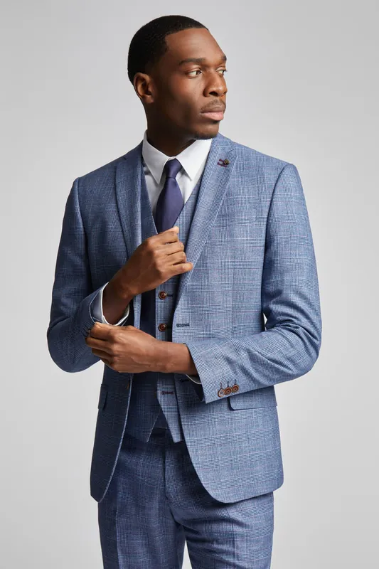 Hemlock Blue Raspberry Check Jacket - Antique Rogue