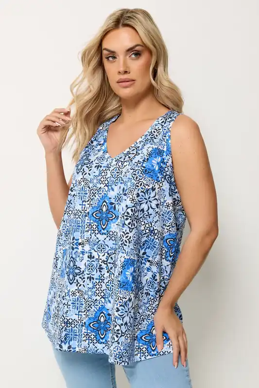Tile Print Vest Top - Yours
